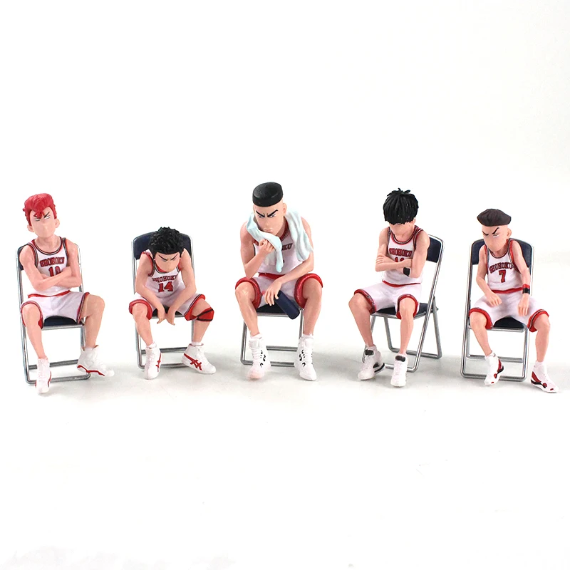 Hot 5pcs/set Slam Dunk Action Figure Toys Hanamichi Sakuragi Rukawa Kaede Akagi Takenori Miyagi Ryota Anime Figure Model Toys