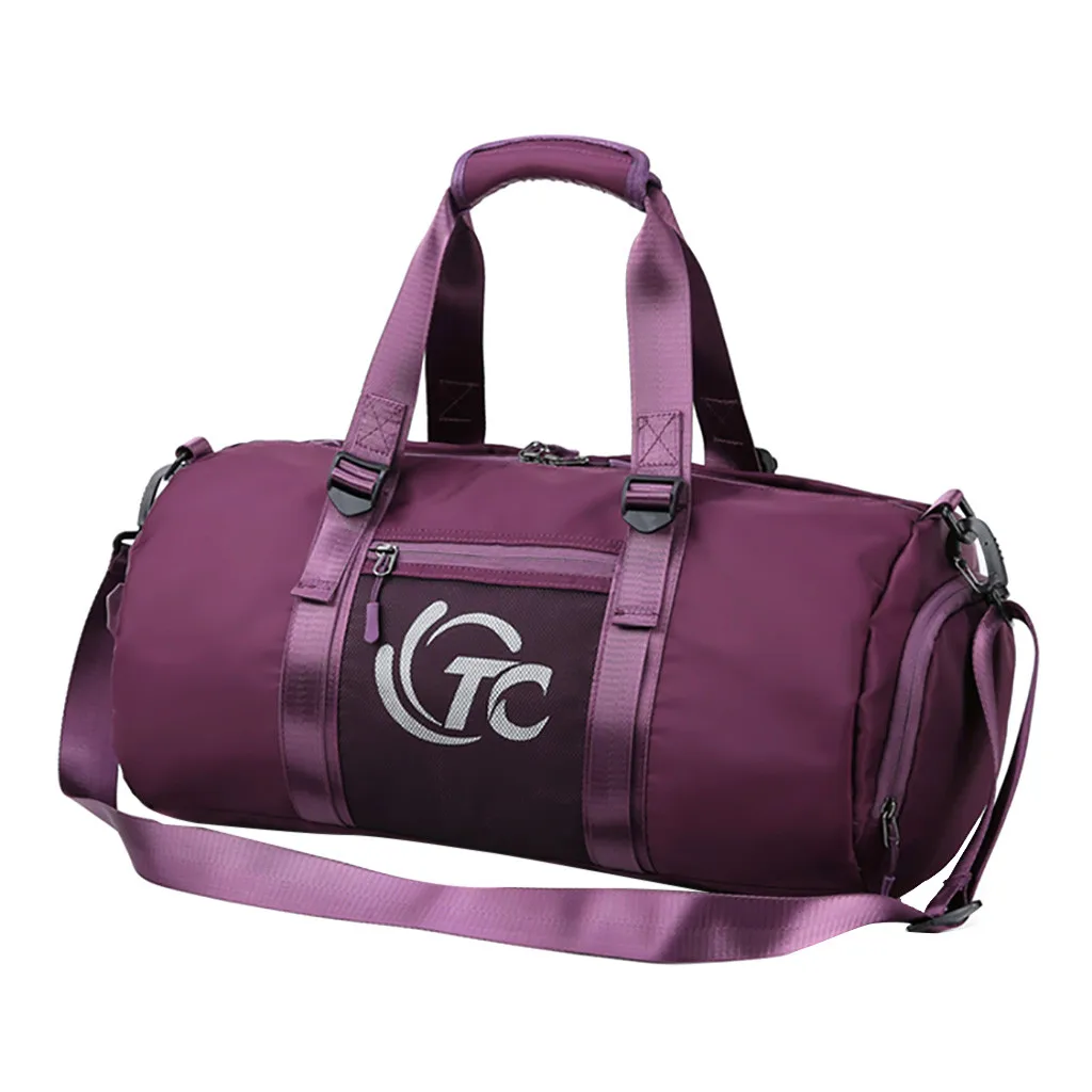 Спортивная сумка для спортзала, отделение для сухого и мокрого положения обуви, сумка большой емкости, тяга, дорожные сумки - Цвет: PP