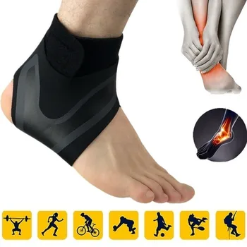 

Left/Right Feet Sleeve Ankle Support Socks Anti Sprain Heel Cover Compression Protective Wrap For Men Women Foot Care Tool