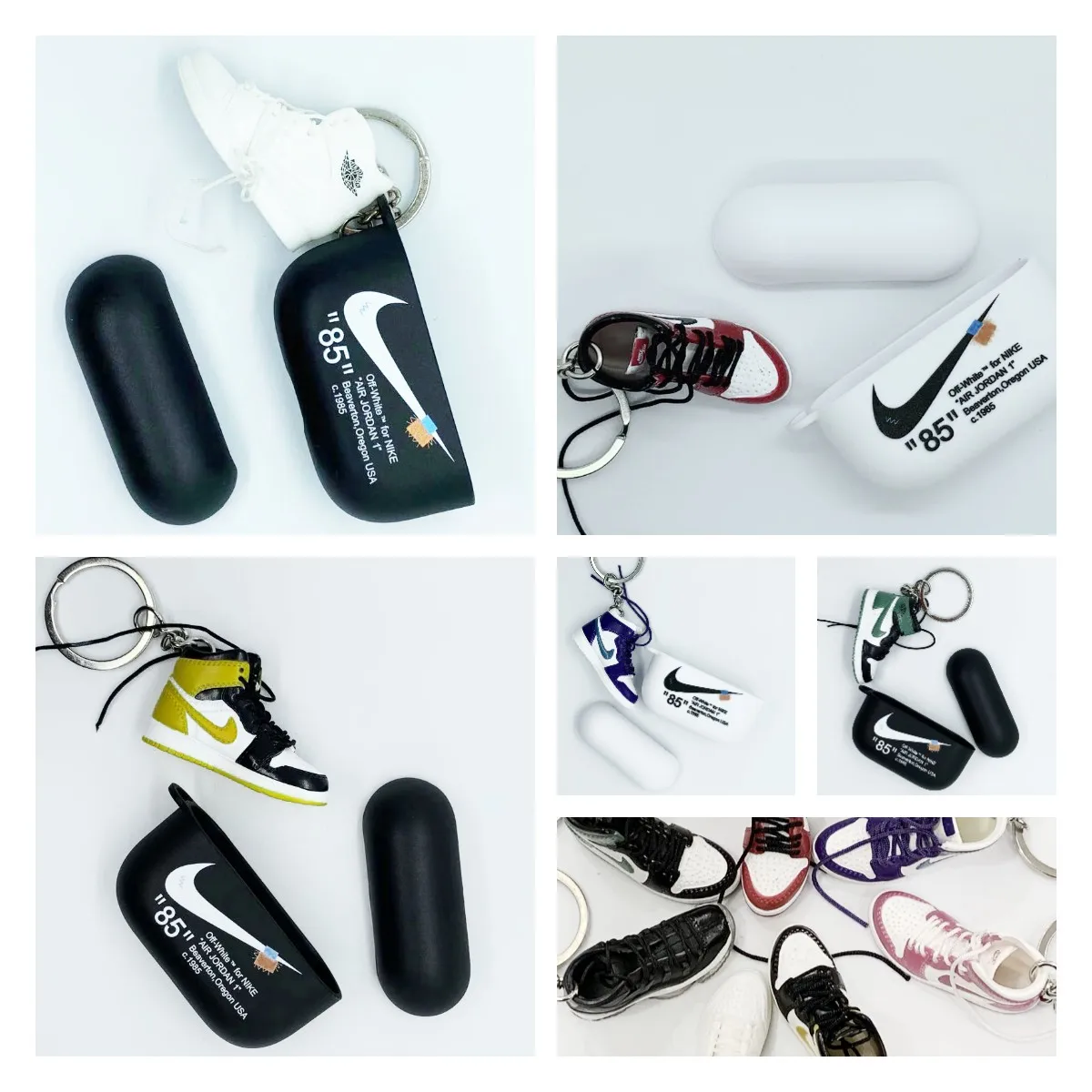 Airpods1 2 Note Дропшиппинг Ретро OG 3D модель кроссовок телефон airpod PRO 12 чехол Airpod PRO Чехол брелок сумка коробка Подвеска Пара Кукла аксессуар - Цвет: Airpods1 2 Note