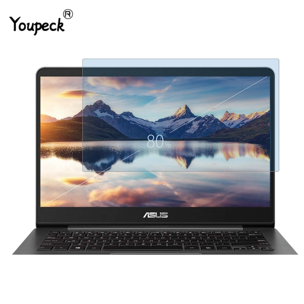 

YOUPECK Universal LCD Guard film Anti Blue Light Laptop Screen Protector for ASUS ZenBook UX430 UX430UN 14 inch Notebook, 2PCS
