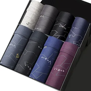 

8PCS New Mens Boxers Underwear Men Boxer Shorts Ultra-soft Modal Trunks 3D Seamless Sexy Male Panties Comfortable Homme Cueca