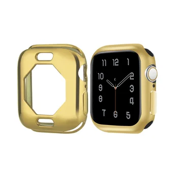 

Frame Protector Case Cover For Apple Watch Series 5/4 44mm Soft TPU Electroplated Shiny Color Protective Bumper Case For iwatch