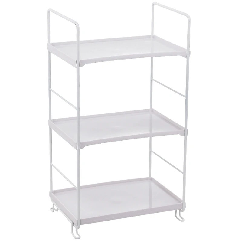 

3-Tiers Iron Desk Bookshelf Storage Shelf Bathroom Organizer Kitchen Rack Stand Holder Storage Rack Corner Shelves
