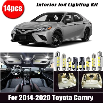 

For 2014-2020 Toyota Camry White 14x car accessories Canbus Error Free LED Interior Light Reading Light Kit Map Dome License Lam