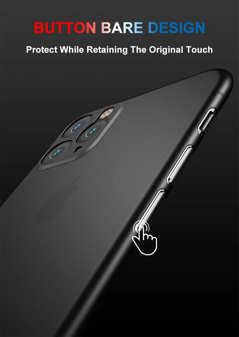 Роскошный Ультратонкий чехол для Iphone 11 Pro Max, чехол для Iphone Xs Max Xr X 8 7 6s 6 Plus 5 5S Se, матовый полипропиленовый прозрачный чехол