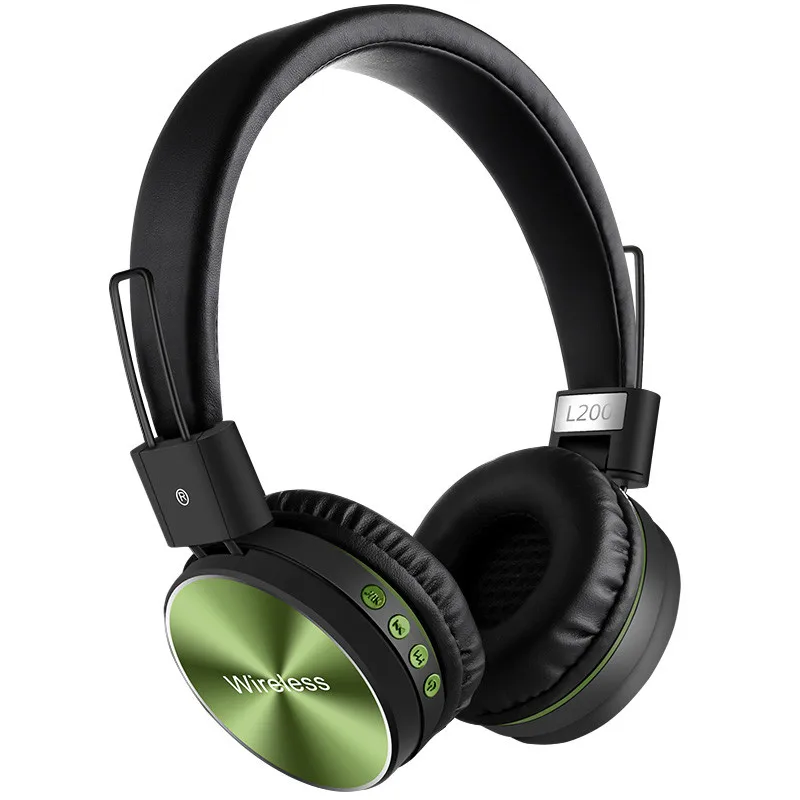 Беспроводные наушники VOBERRY, Bluetooth 4,2, гарнитура, регулируемые наушники с микрофоном для ПК, мобильного телефона, Mp3 DD CT - Цвет: Зеленый