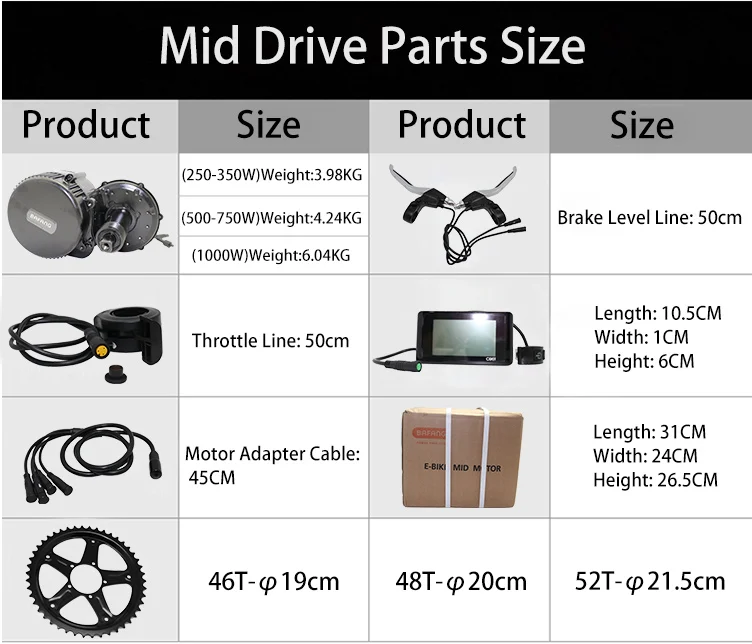 Bafang Середина привода двигателя Электрический велосипед конверсионный комплект E велосипед комплект центральный Ebike двигатель Середина привода электродвигатель комплект 8FUN двигатель