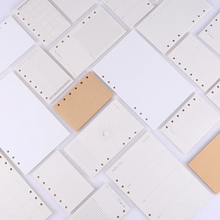 

19 New Style A5/A6/A7 Laptop Replacement Inner Core Leaflet Hand Account Book Partition Inner Pages Refill Currently Available C