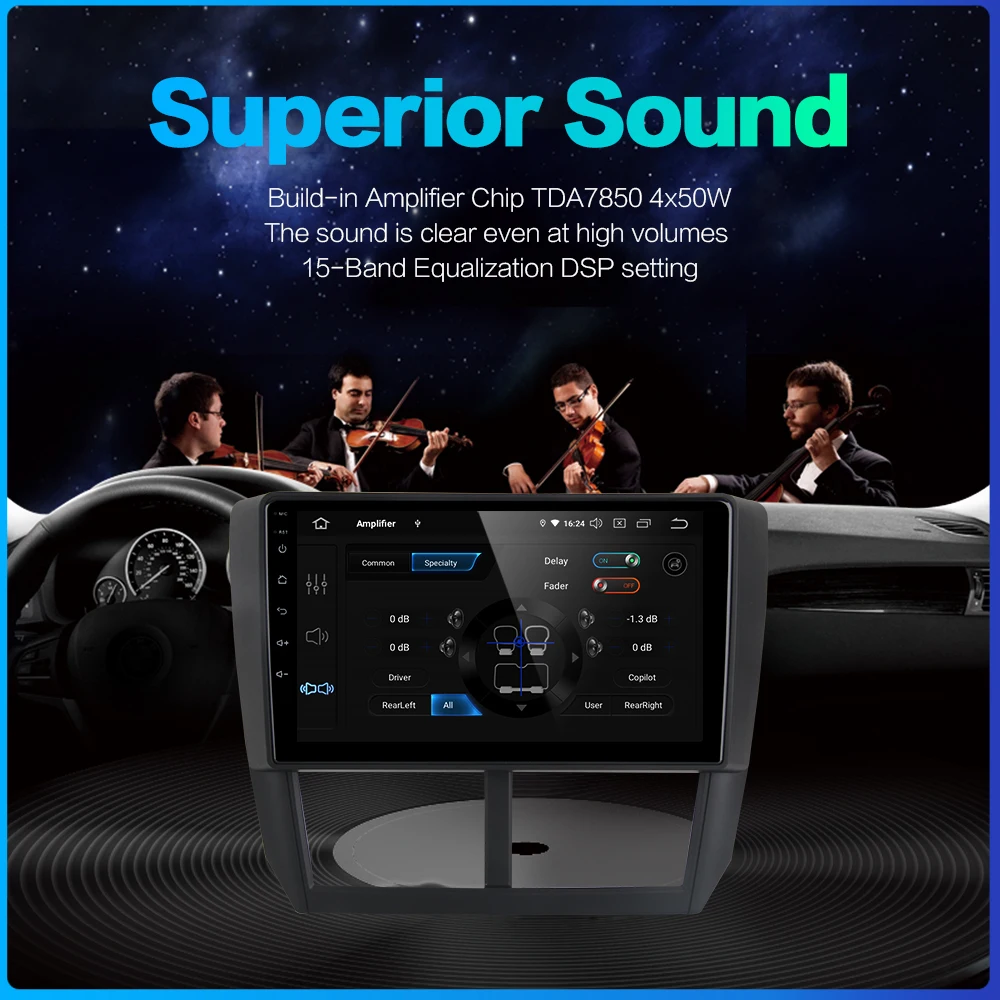 Top For Subaru Forester 2008 2009 2010 2011 2012 Car 1 Din 9 "Carplay Radio GPS Multimedia Player Android Head Unit Navigation PC 1