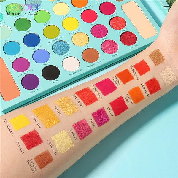 Docolor 34 Color Matte Shimmer Eyeshadow Palette Waterproof Smudge-proof Eye Shadow Powder