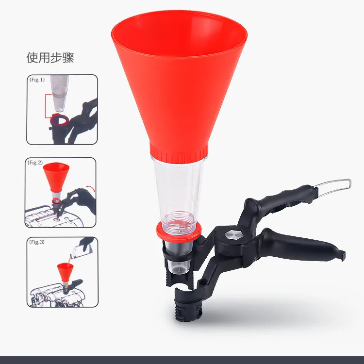 

Universal Auto Car Vehicle Oil Adding Plastic Funnel with Clamp Base Bracket 2019
