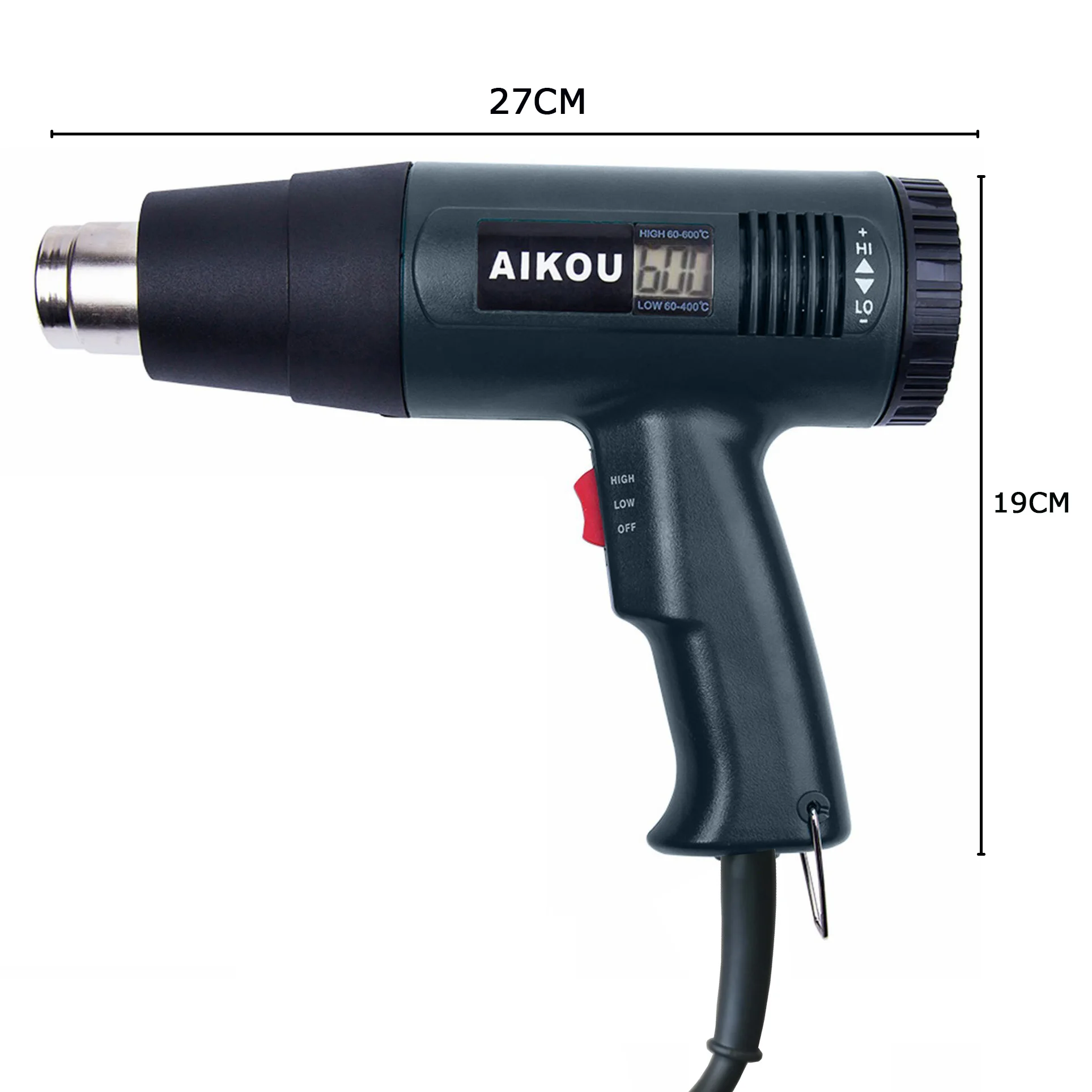Heat Gun Digital LCD Display Electric 2000W High-Quality Hot Air Gun Blower Dryer Shrink Wrapping Automotive Film Tool EU Plug 4