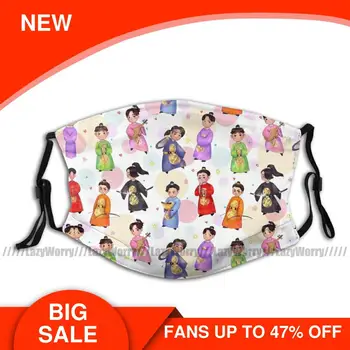 

Kpop Mouth Face Mask Scarlet Heart Facial Mask with Filters Funny Adult Polyester Mask