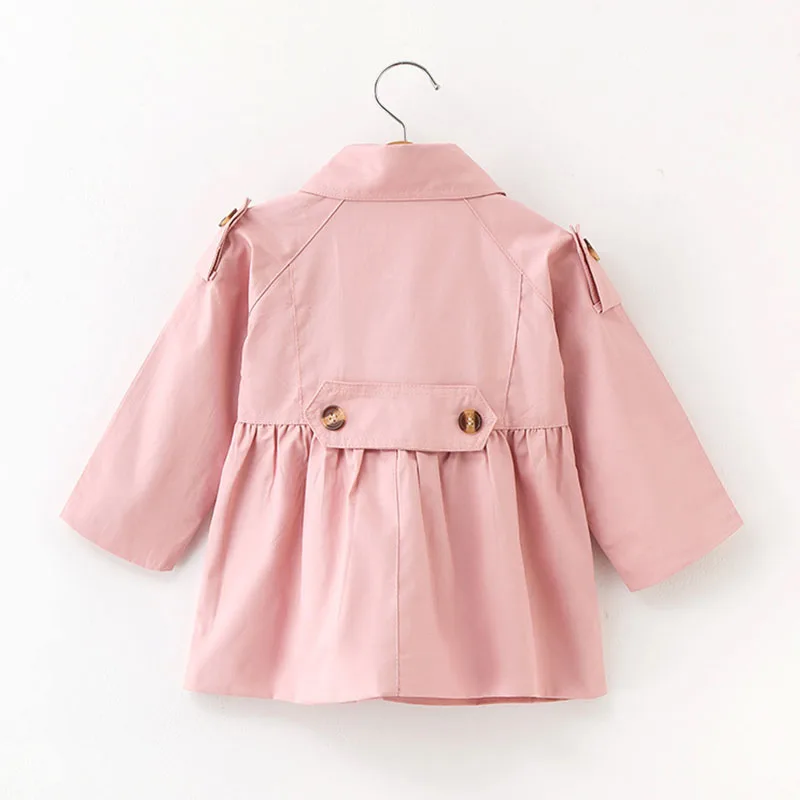 lememogo Autumn Baby Girl Trench Coat Boy Children's Outerwear for Girls Turn-down Collar Trench Coat Jacket Kids Long Coat Girl