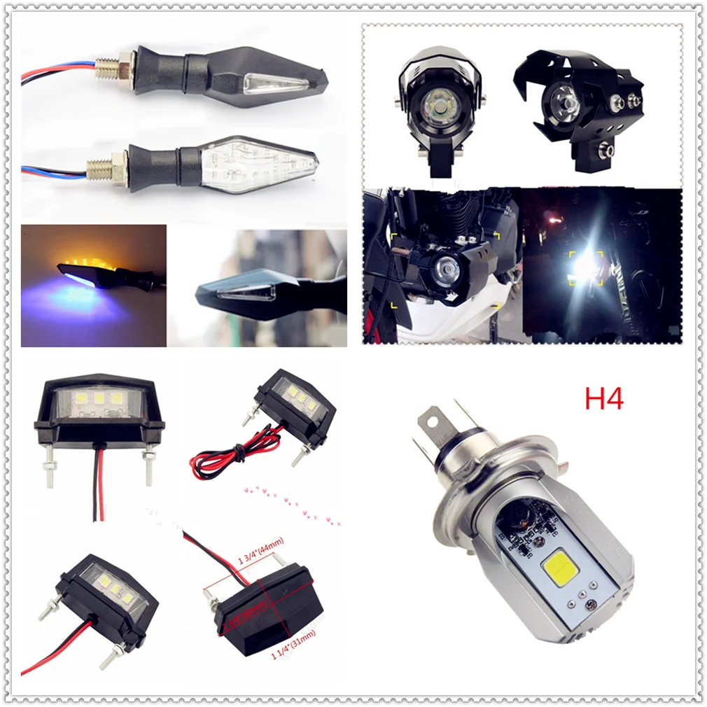 Фара мотоцикла Светодиодная лампа Поворотная сигнальная пластина H4 для YAMAHA
