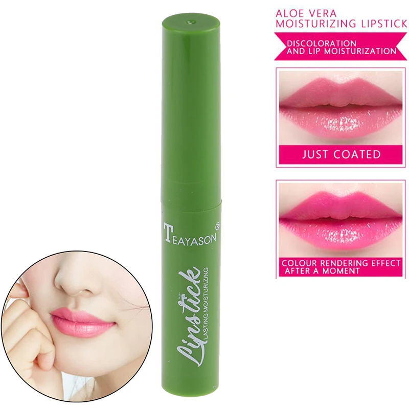 

Natural Moisturizer Lipstick Temperature Color Change Aloe Vera Lip Lipbalm Natural Magic Pink Protector Lips Cosmetics