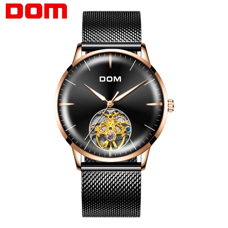 DOM Watch Man Top Brand Automatic Self Wind Stainless Steel 3ATM Waterproof Automatic Mechanical Watches Male 1