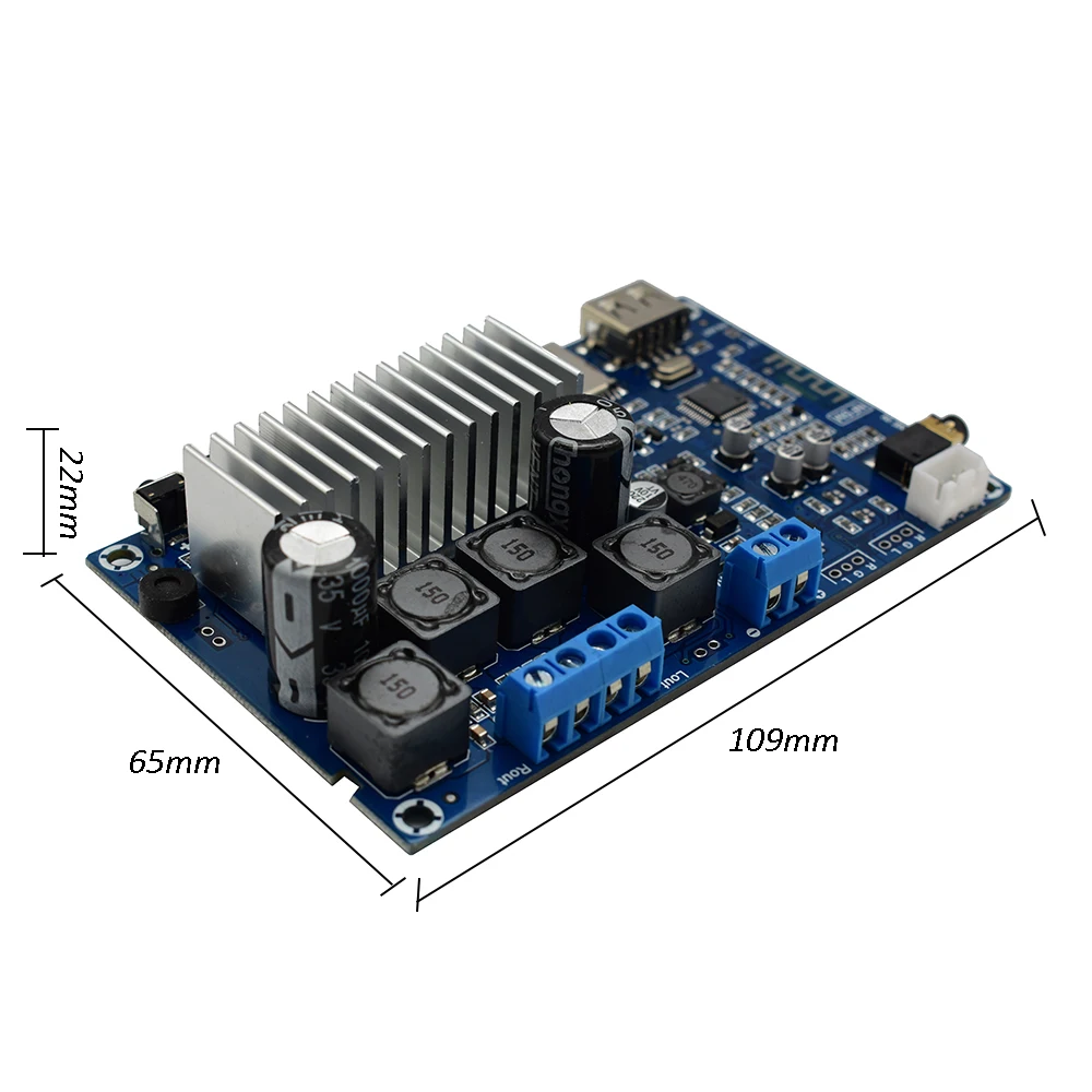 Lusya TPA3116D2 Bluetooth 5 0 получать усилитель доска 50 Вт * 2 FM радио USB Панель расшифровки