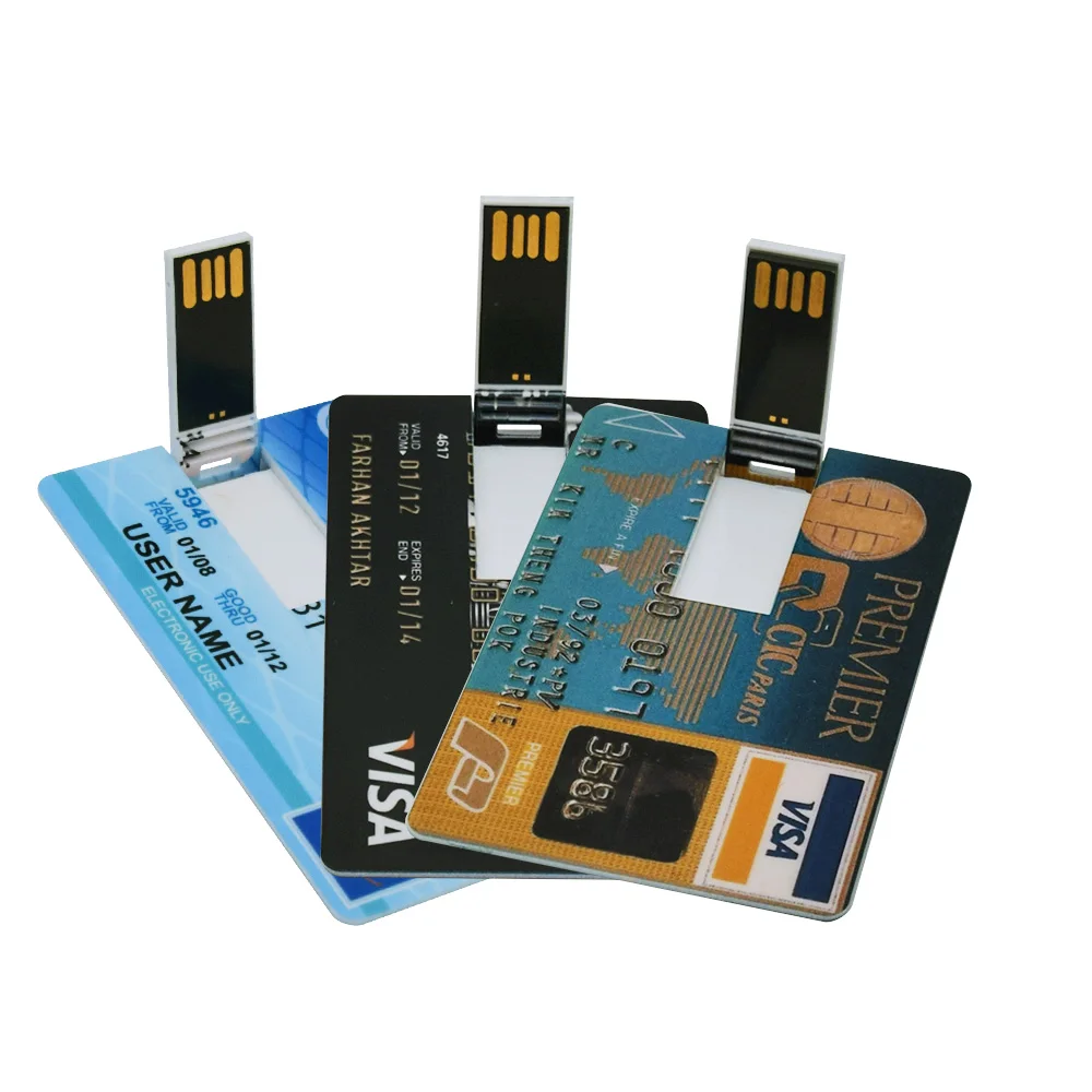 Высокоскоростной флэш-накопитель для кредитной карты USB 32 ГБ 64 USB-флешка 16 карта