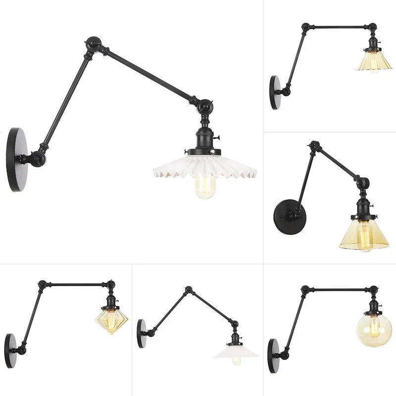 

American style walkway milk tea shop bedroom exhibition hall living room box clothing shop decoration wall lamp