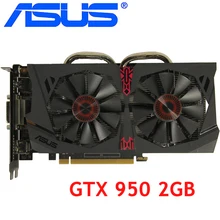 Видеокарта ASUS, оригинальная Видеокарта GTX 950, 2 Гб, 128 бит, GDDR5, видеокарты для видеокарт nVIDIA, VGA, Geforce GTX950, Hdmi, Dvi, используется для игр