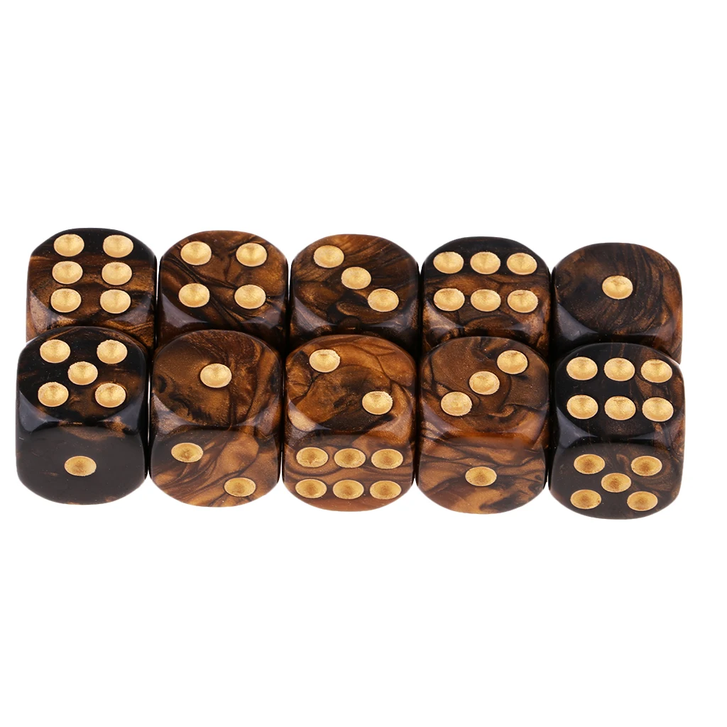 20pcs 6-Sided Dice Set, Bright Colors 16 mm for Games Casino Gifts Teaching