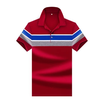 

Hollirtiger Red Men's Sport Tee Polo Shirts Stand Collar POLOS Fashion Trends Poloshirts Workout Tees Cotton Short Sleeve New