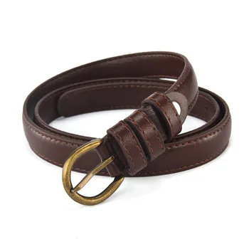 

New Luxury Designer Women Leather Western Cowgirl Waist Belt Retro Metal PIN Buckle Waistband Hot Black Coffee Brand Belts