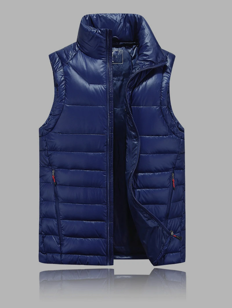 

Autumn and winter men's down vest warm slim down vest youth large size loose vest