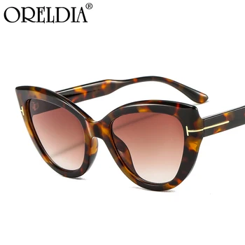 

Fashion Cat Eye Sunglasses Ladies Gradient Color Flat Glasses T-Shaped Decorative Sunglasses 2020 Latest Glasses Sunglasses Hot