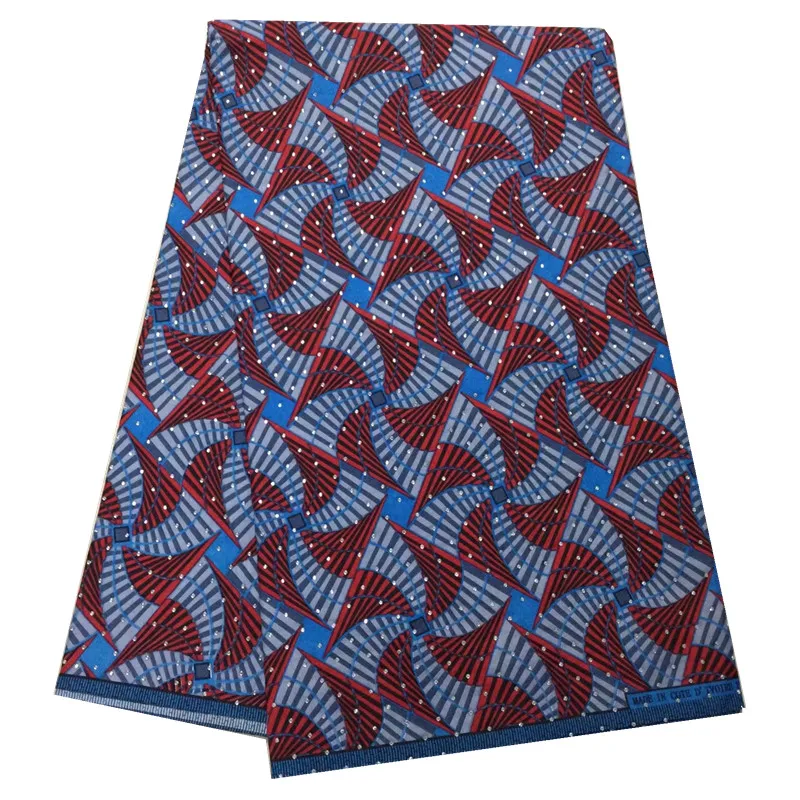 New African Real Wax Fabric With diamonds 2022 Veritable Ankara Print For Wedding Dress Tissue 2P211 | Дом и сад