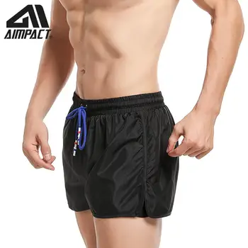

Men's Swim Shorts Quick Dry Beachwear Board Short Bath Suit lining liner Shorts with Drawstring for Sportsman by AMPACT AM2255