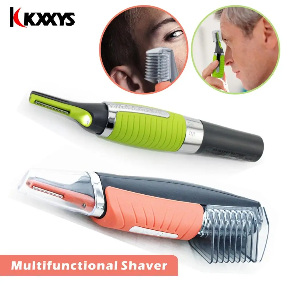 

Micro Precision Eyebrow Ear Nose Trimmer Removal Clipper Shaver Personal Electric Face Care Hair Trimer With LED Light