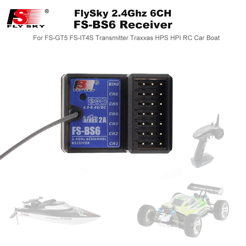 Ricevitore Flysky FS-BS6 6CH Fail-Safe per FS-GT5 IT4S Trasmettitore RC Car