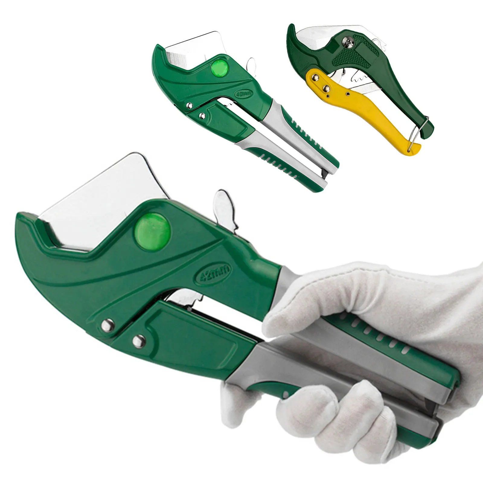 Semi-automatic Plastic Pipe Cutter Aluminum Alloy Body 42mm PVC/PU/PP/PE Hose Water Tube Scissors Ratchet Multi Tools | Инструменты