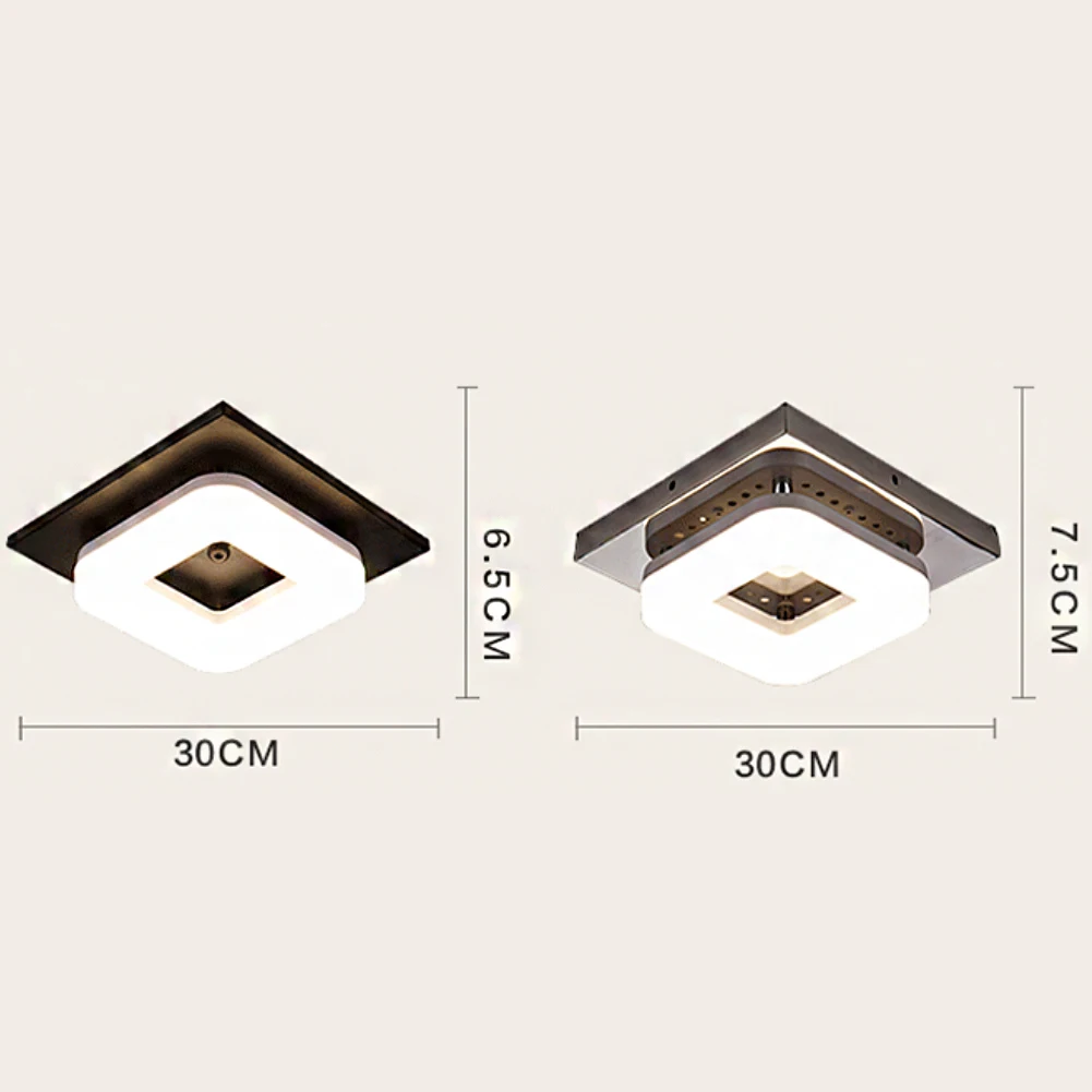 Decorative Modern Flush Living Room Square Shape Surface Mounted Porch Balcony LED Lamp Hallway Artpad 12W Home Ceiling Light