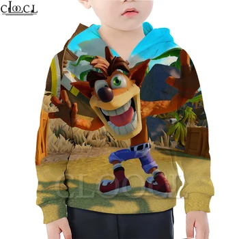 

CLOOCL Kids Games Crash Bandicoot Children Hoodie Boy Girl 3D Print Sweatshirt Casual Naughty Baby Hot Selling Cute Pullovers