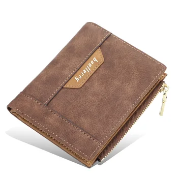 

Baellerry Leather Men Wallets 2020 New Fashion Short Wallet Multi-card Position Zipper Buckle Wallet Luxury Designer Coin Purse