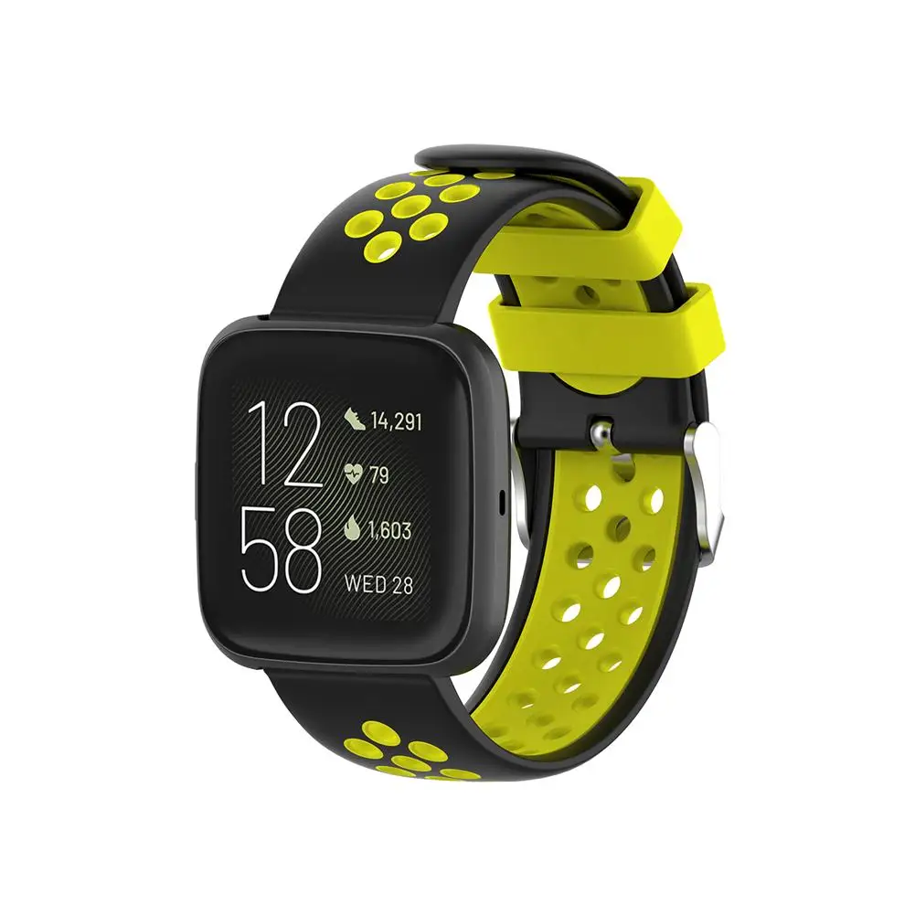 Разноцветный ремешок для часов водонепроницаемый силиконовый браслет сменный дышащий браслет ремешок для Fitbit Versa 2/Versa Lite