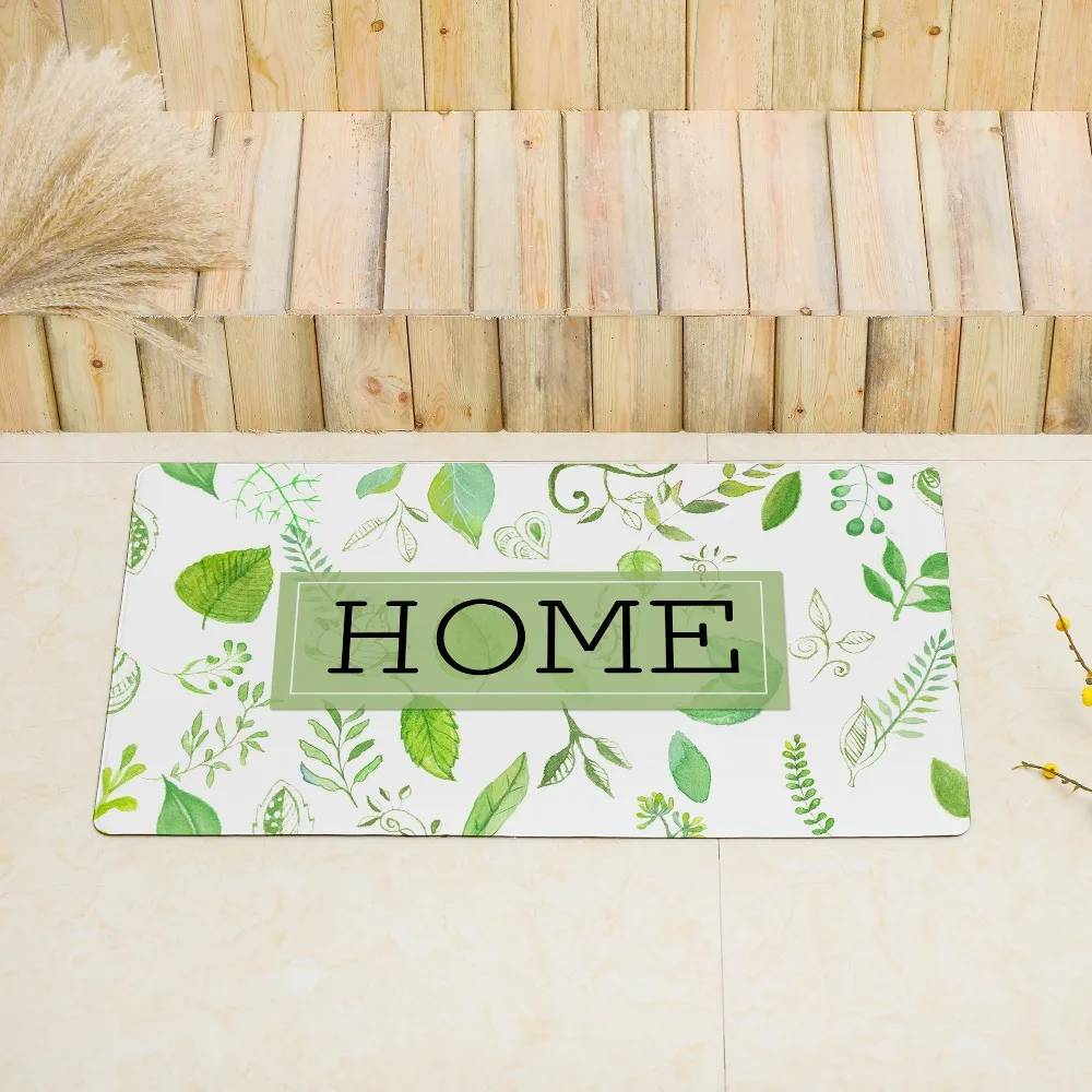 Creative Print Non-slip Entrance Doormat Kitchen Mat For Floor Door Mats Home Mat PVC Soft Waterproof Rug Welcome Carpet