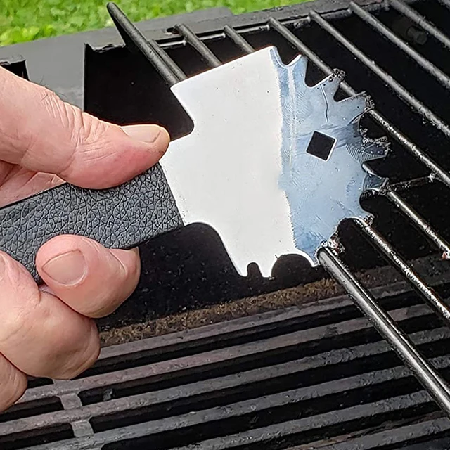 Grillkaparó Szerszám Bbq Tisztító Illeszkedik Minden Grillező Rácsra Vagy Serpenyőre Rozsdamentes Acél Barbecue Kefe Kiterjesztett Fogantyú Nyitóval - Image 2