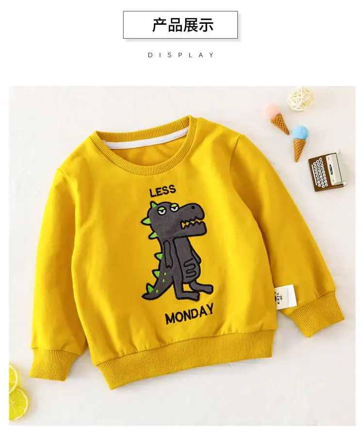 Baby Brand Clothes Children Hoodies Sweatshirts Boys Girls Cotton Cartoon Animal Print Kids Sweatshirt Active Sale O-neck