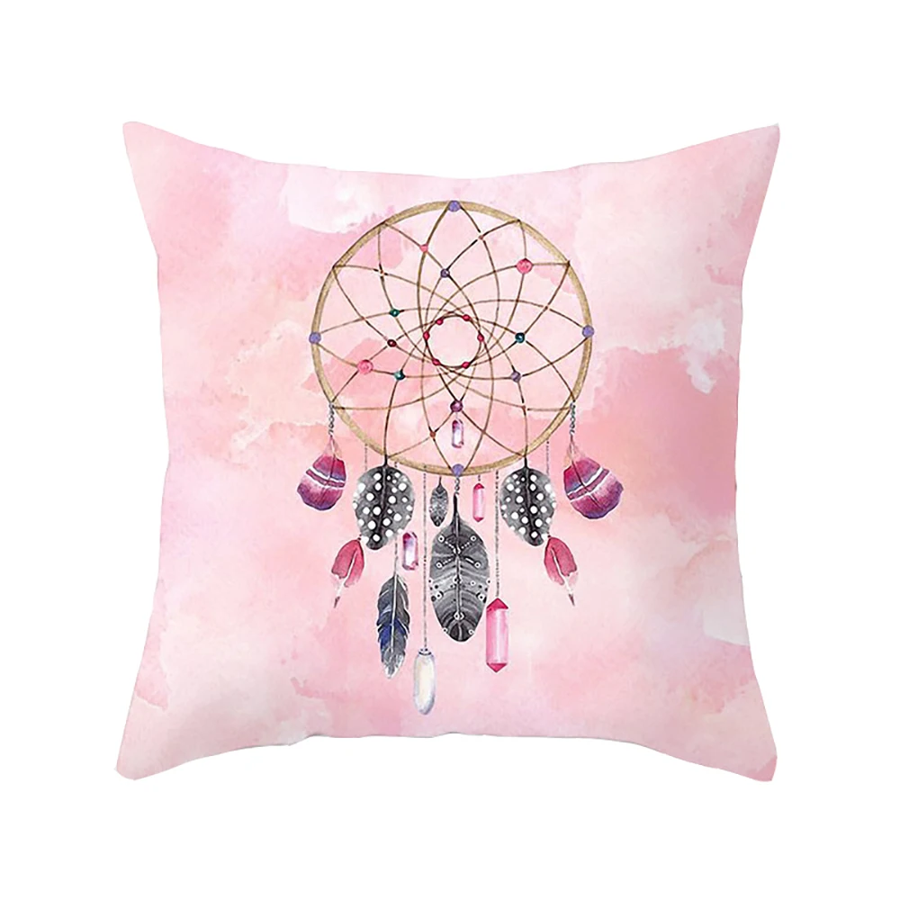4 Lychee Dreamcatcher Подушка с принтом Чехол 45x45 см красочные полиэфирные Чехлы для подушек для спальни дома офиса - Цвет: 4