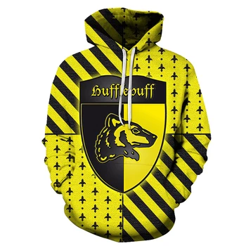 

Hufflepuff Letter Printed Sweatshirt Hoodies Men Women Spring Autumn Long Sleeve Streetwear Man Tracksuit Pullover Drop Ship