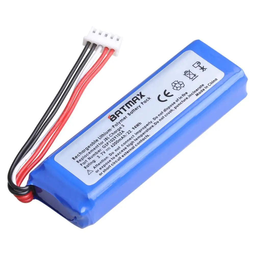 Pack de Bateria de Polímero 6200mah para Jbl Bateria Batmax Carga Orador Substituição 3 Gsp1029102a - Image 4