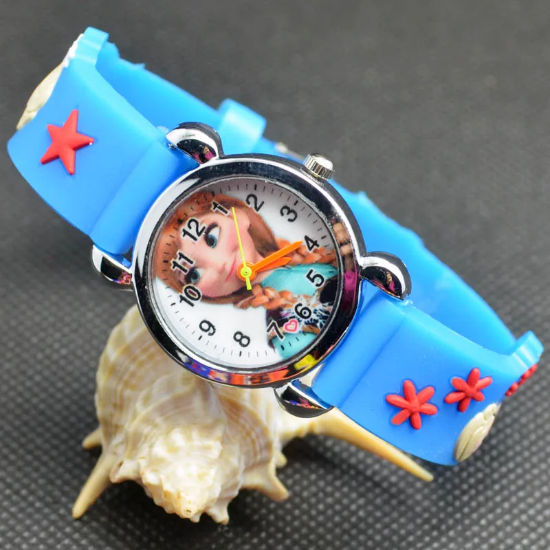 Children's Cute Cartoon Style Student Boy Girl Kids 3D Silicone Strap Quartz Wrist Watches E10 | Наручные часы