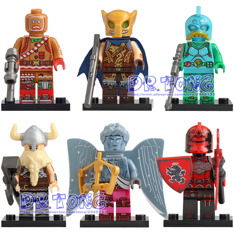 

50pcs Building Blocks Famous Game Battle Hound Red Knight Love Ranger Merry Marauder Bricks Toys For Children X0228