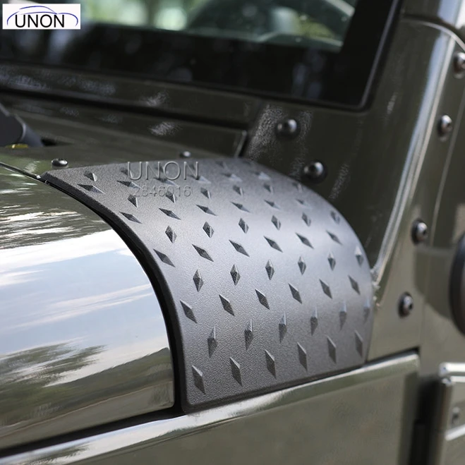 

2018 Black Cowl Body Armor Car Side Outer Cowling Cover 2PCS For Jeep Wrangler JK 2007-2016 ABS Body Armor Car Accessories