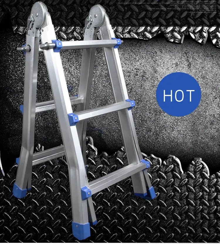 home depot smoke detectors 2.86M straight ladder, multifunctional aluminum alloy folding engineering ladder, herringbone ladder, deformable I-shaped ladder fire brigade smoke alarms